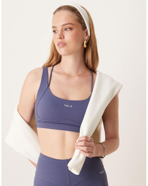 Tala Blue Skinluxe Tank Cross Back Sports Bra