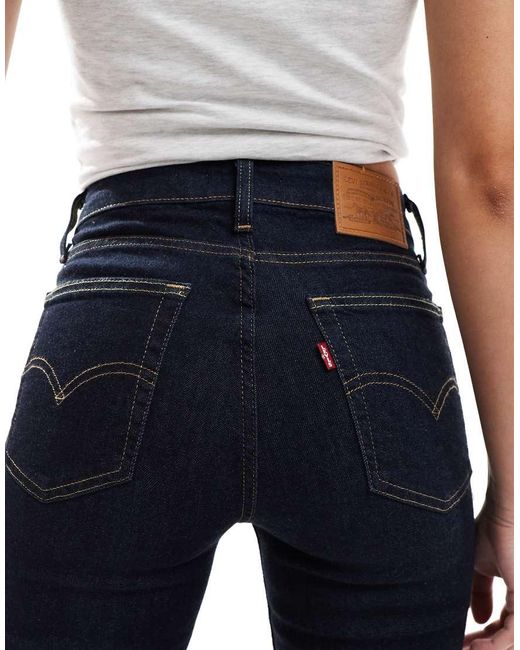 Levi's Blue 721 Skinny Jeans High Rise