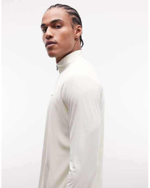 Berghaus White 24/7 Half Zip Long Sleeve Tech Tee for men