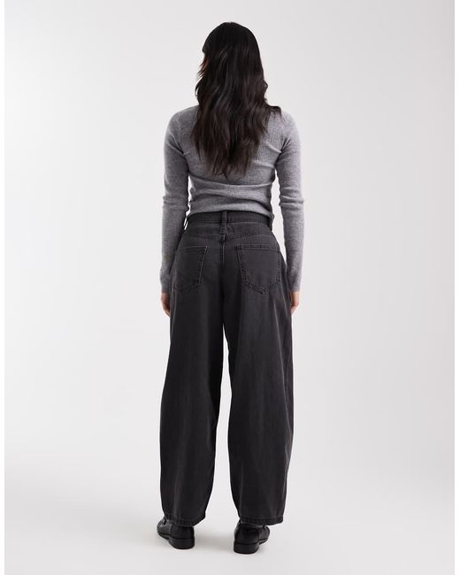 Vero Moda Black Kirsa High Waist Barrel Leg Jeans