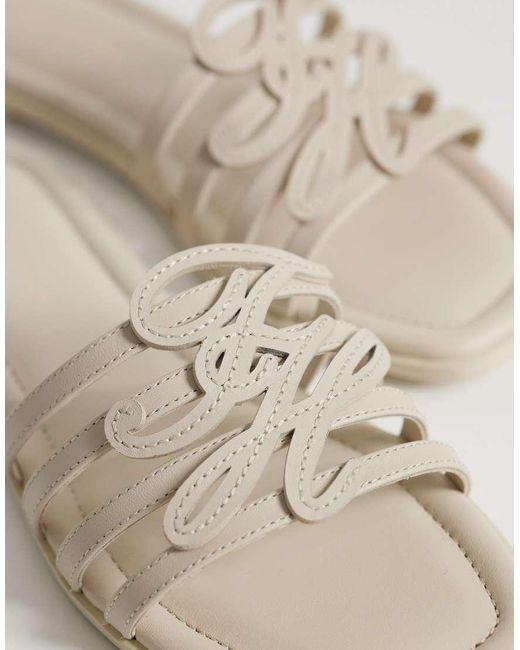 Tommy Hilfiger Natural Script Mule Sandals