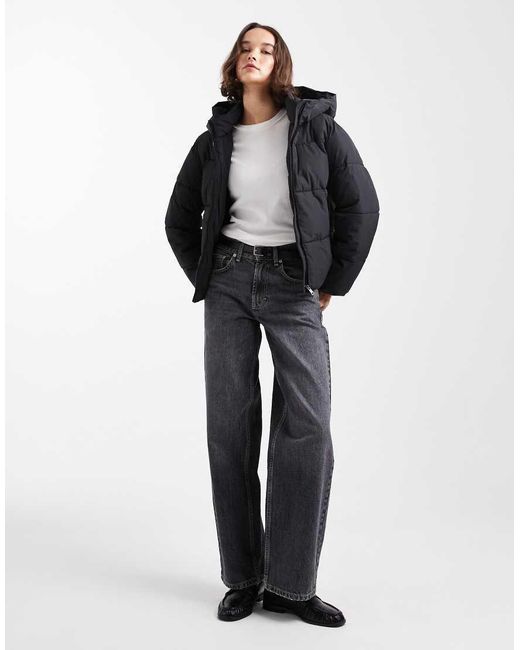 ONLY Black Puffer Jacket With Hood