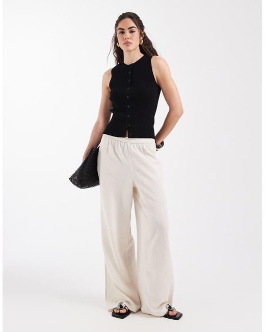 New Look Black Ribbed Knitted Button Down Vest