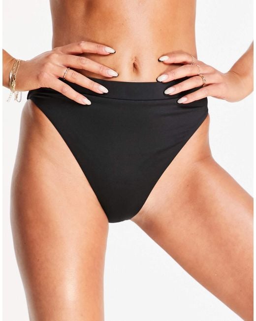 Nike Black – bikiniunterteil mit hohem bund
