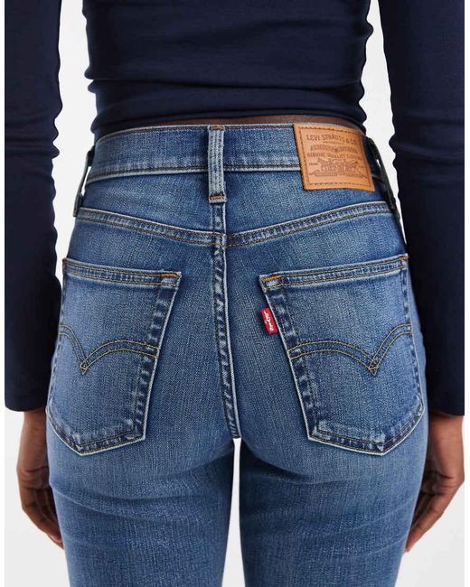 Levi's Blue 723 High Rise Straight Denim Jeans