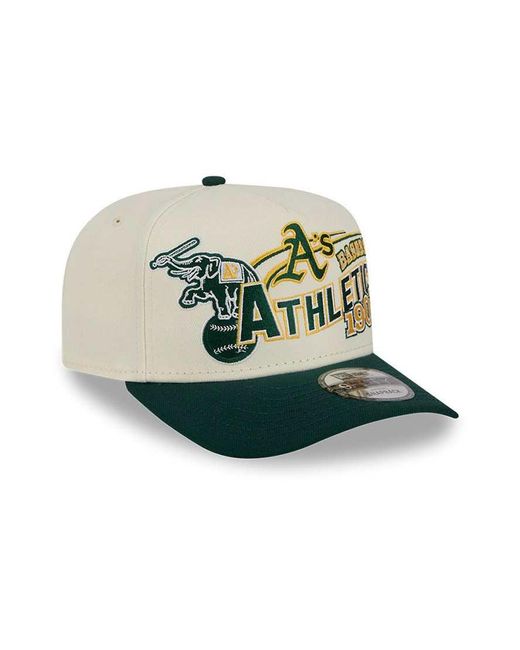 KTZ Green Oakland Athletics 9ffity Graphic Logo Cap With Contrast Peak