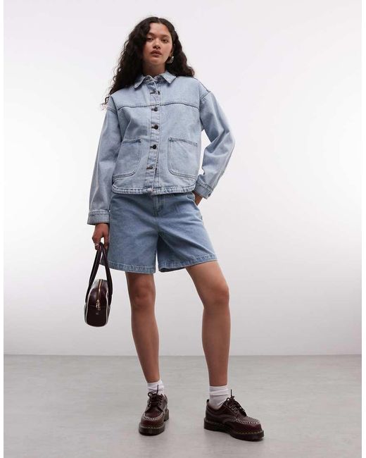Noisy May Blue Boxy Jacket
