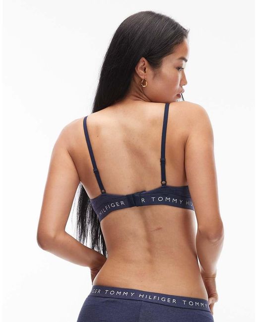 Tommy Hilfiger Blue Heritage Triangle Bra