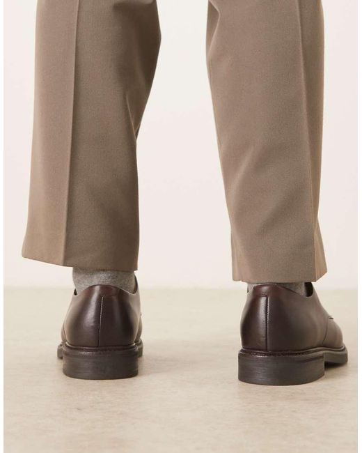 Polo Ralph Lauren Brown Asher Leather Derby Dress Shoe for men