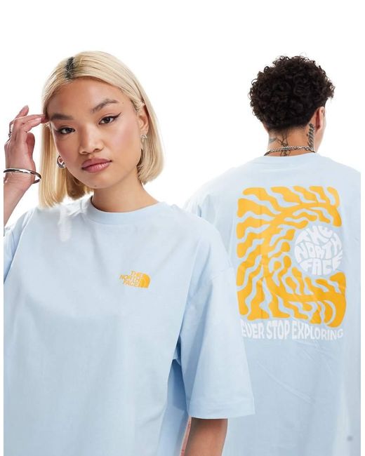 The North Face Blue Exotic Days Backprint Oversized T-Shirt