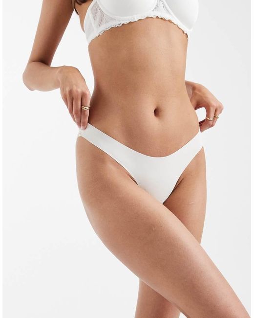 ONLY White Lace Brazilian Briefs