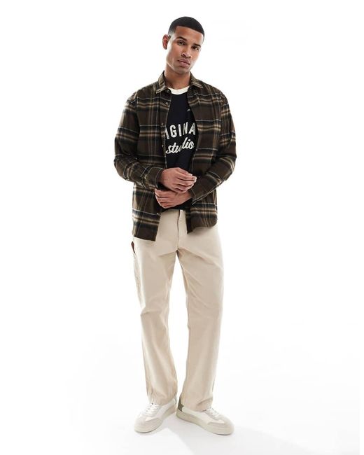 Camicia A Quadri di Jack & Jones in Black da Uomo