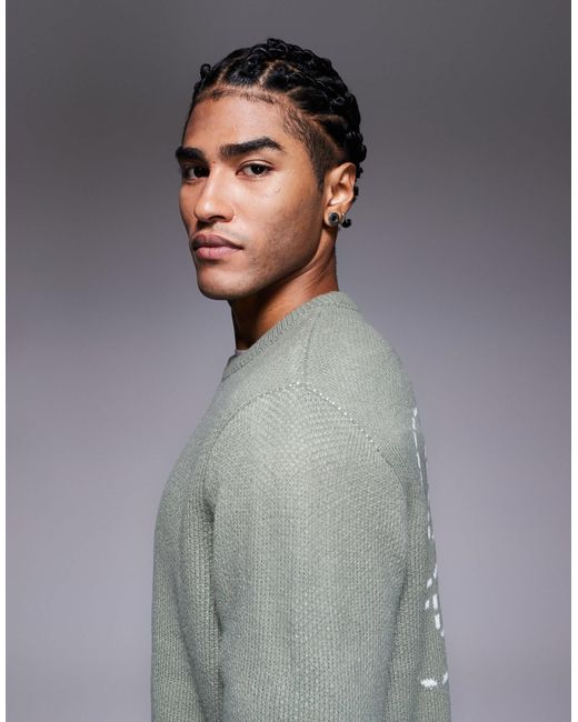 Pull ras ASOS pour homme en coloris Gray