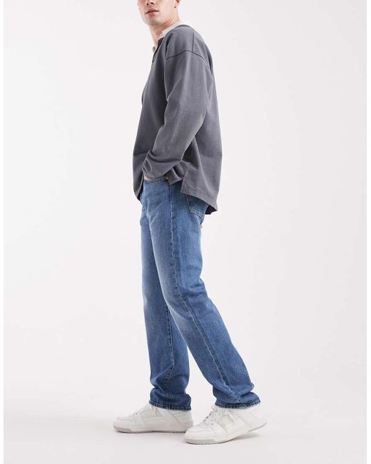 Levi's Blue 501 Original Straight Jeans for men