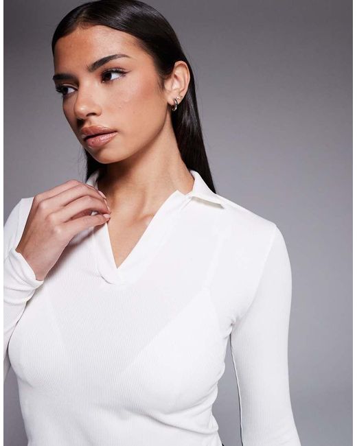 4505 Gray Seamless Rib Long Sleeve Active Polo