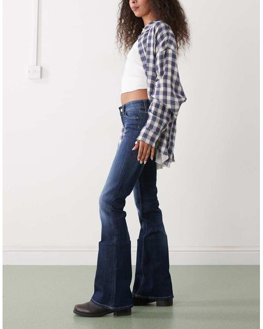 Cheap Monday Blue Booty Bei Stretch Low Rise Bootcut Jeans