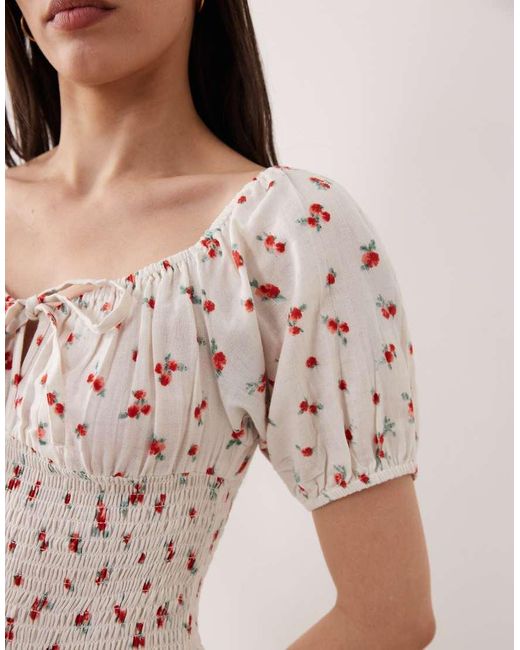esmé studios Pink Esmee Puff Sleeve Tie Front Maxi Beach Dress