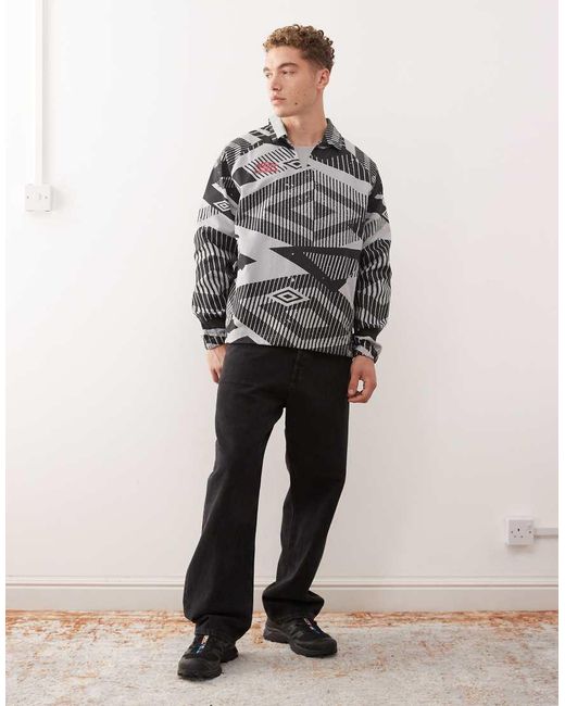 Umbro Gray Printed Drill Top for men