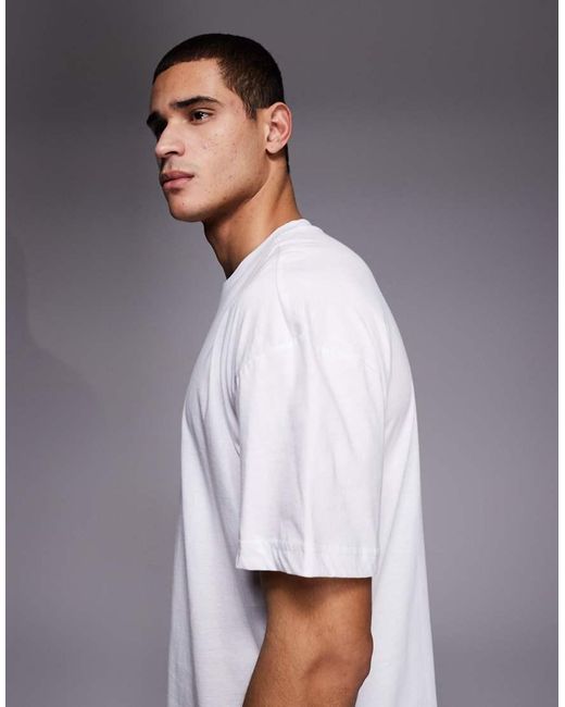 EA7 White Armani Train Visability Relaxed Fit T-Shirt for men