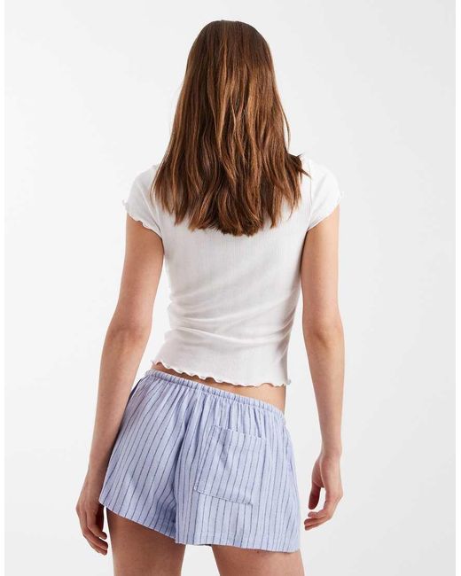 Cotton On White Flannel Girlfriend Shorts