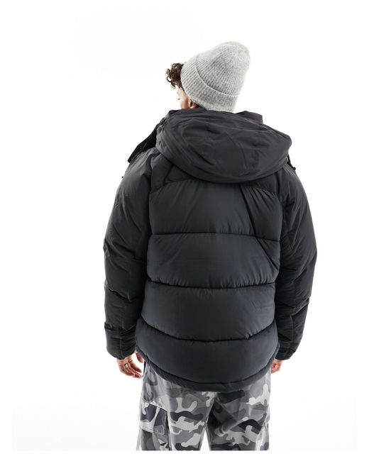 Columbia Black Snowqualmie Removable Hood Puffer Jacket for men