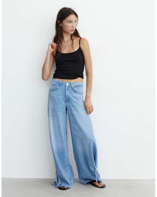 Pull&Bear Black Fine-strap Top