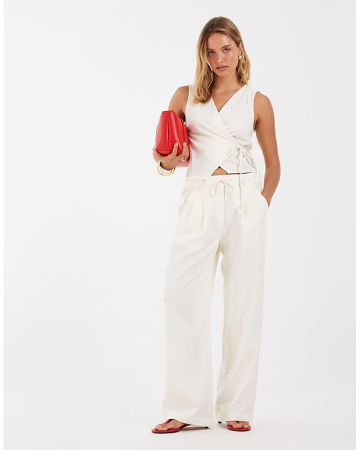 Object White Tie Waist Tailored Waistcoat