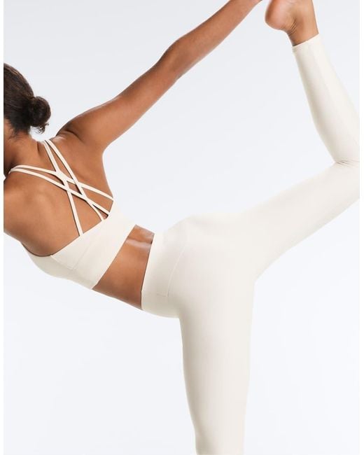 Oysho White Comfortlux High-rise Ankle-length leggings
