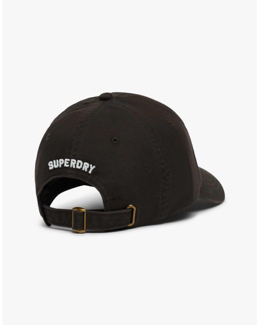 Superdry Black – sd – bestickte baseballkappe