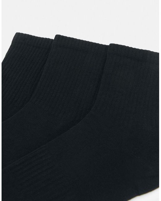 Pull&Bear Black Pack Of 3 Pairs Of Stwd Socks for men