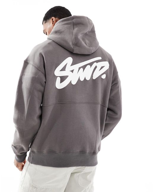 Pull&Bear – stwd – kapuzenpullover in Gray für Herren