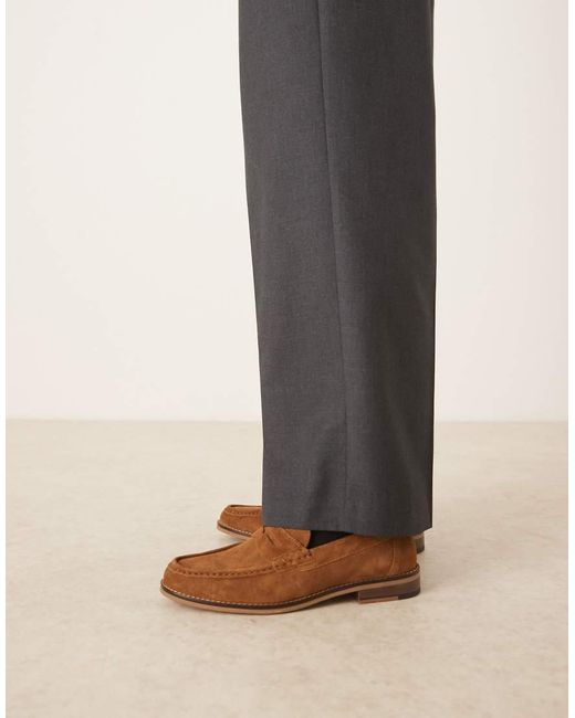 ASOS Brown Penny Loafers for men
