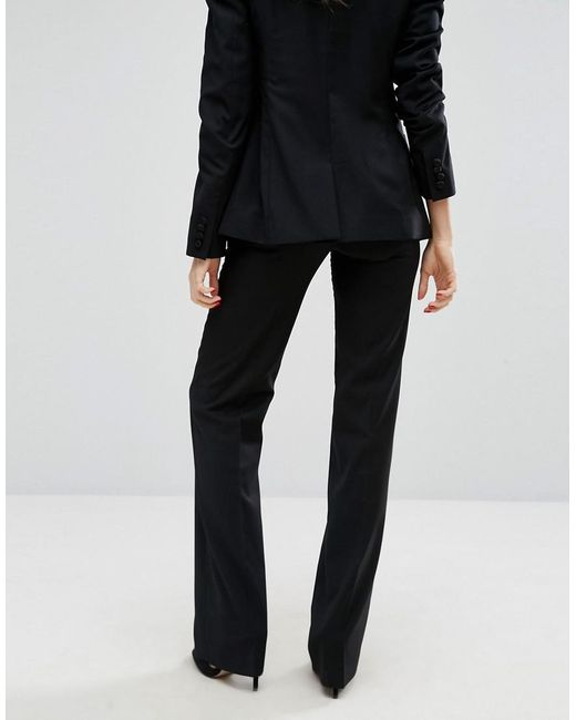 High Waisted Flared Suit Trousers 