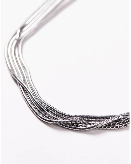 ASOS Meerlaagse Schakelketting Met Platte Schakels in het Black voor heren