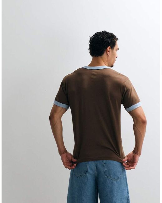 Vans White Center Chest Ringer T-shirt for men