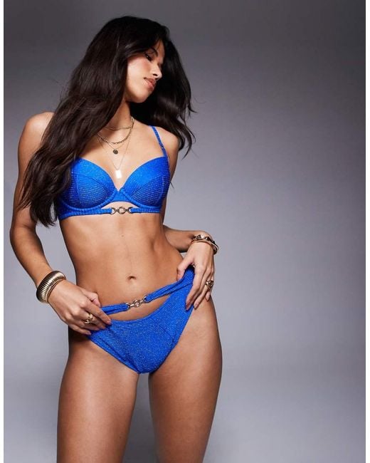 Ann Summers Blue Bermuda Escape Bikini Top