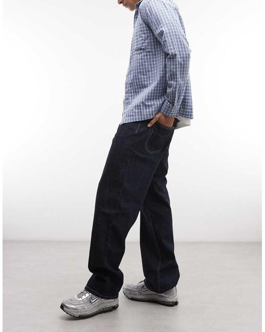 Weekday Blue Galaxy Loose Fit baggy Jeans for men