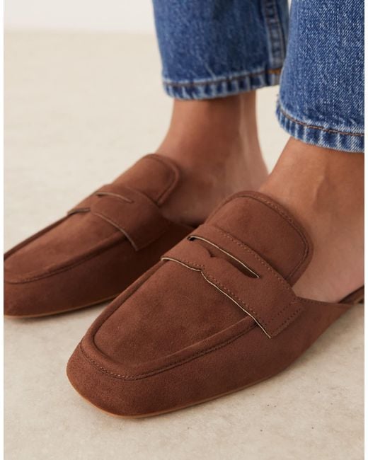 ASOS Blue Magnet Loafer Mules