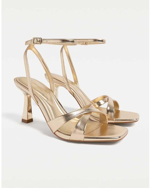 Stradivarius Natural Stiletto Heel Sandals