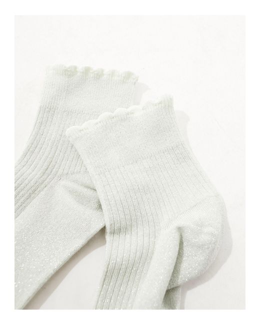 & Other Stories White Glitter Ankle Socks