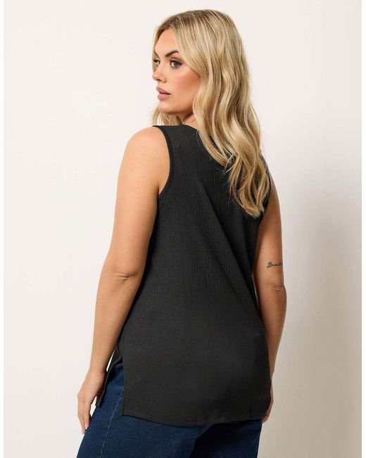 Yours Clothing Blue Textured Waistcoat