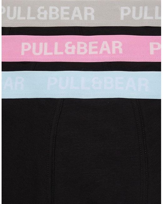 Pull&Bear Set Van 3 Boxershorts in het Black voor heren
