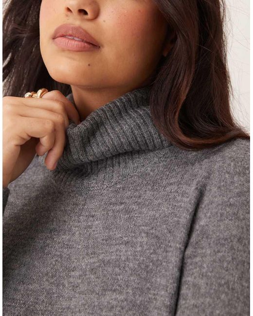 Jdy Natural Roll Neck Knitted Dress