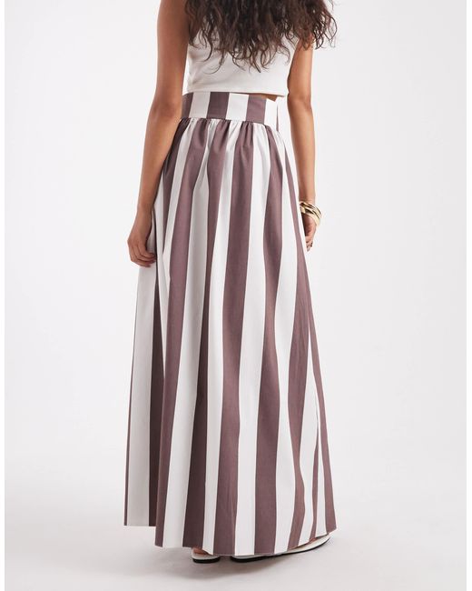 ASOS White Maxi Skirt With Button Front Detail