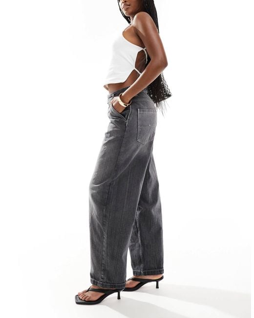 Bershka Gray baggy Skater Jeans