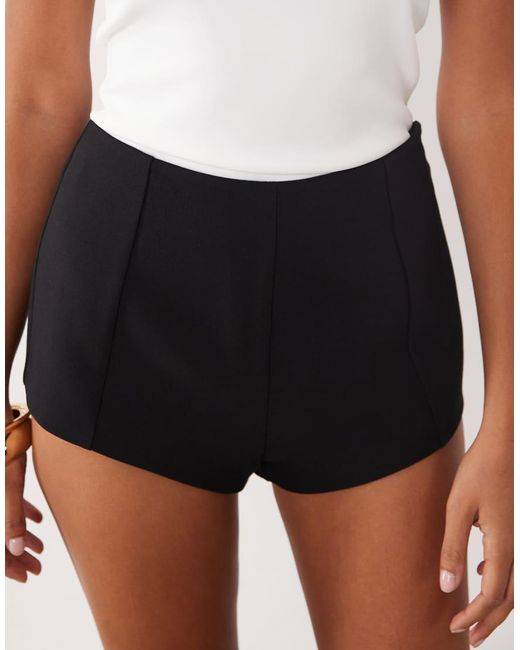 Miss Selfridge Black Tailored Knicker Short