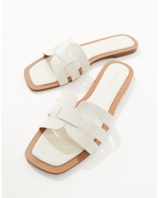 Sandales tressées - crème Pull&Bear en coloris White