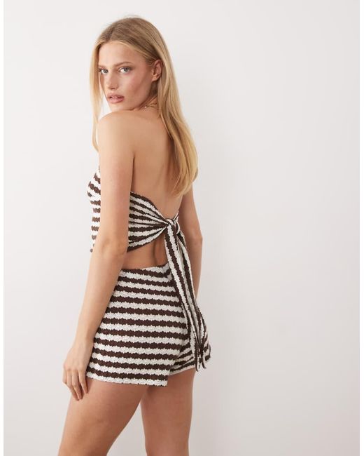 Gina Tricot Black Co-ord Crochet Mini Shorts