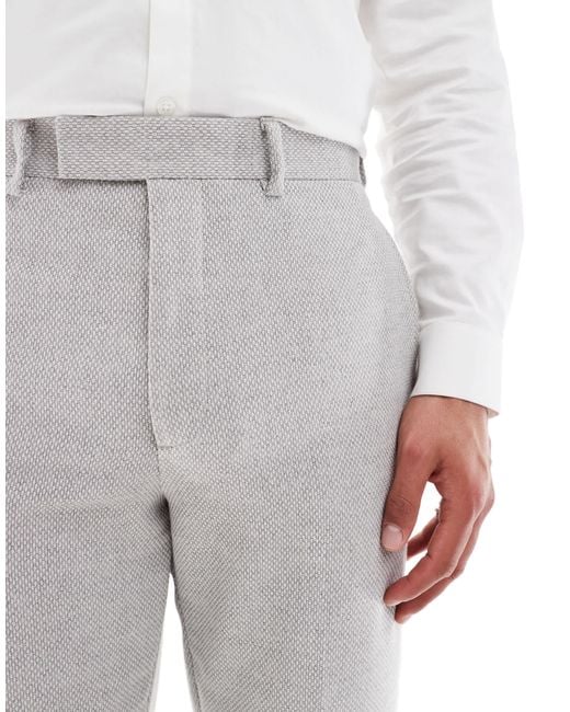ASOS – schmal zulaufende anzughose in White für Herren