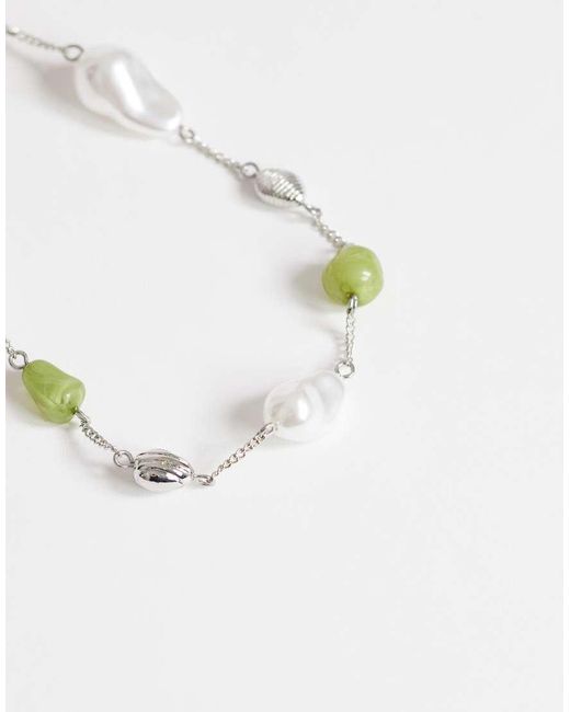 TOPSHOP White Omelia Necklace